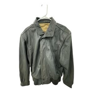 Rage For The Man 1986 Men's 42 80s Elliot Kastle Vintage Gray Leather Jacket